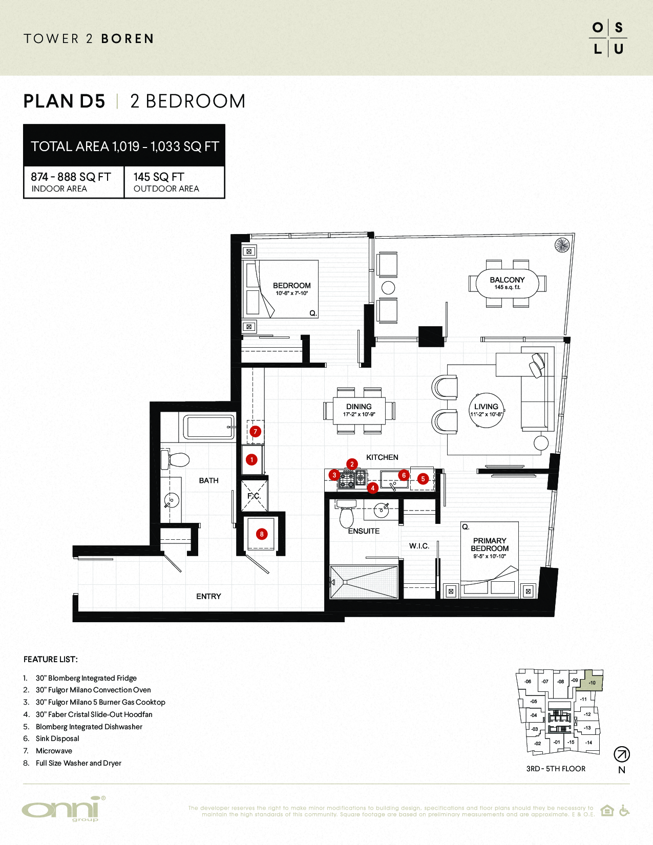 Floor plan for 2 beds, 2 baths, 874 sqft